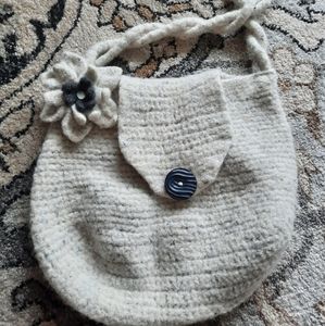 Handmade felted shoulder bag/purse